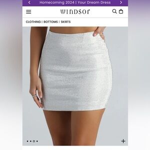 Rhinestone mini skirt